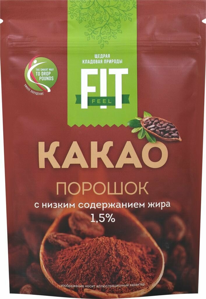 Какао-порошок FIT FEEL обезжиренный, 150г