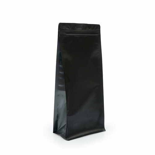 Пакет восьмишовный с отрывным замком зип лок 110*60*250 мм черный матовый, 50 шт