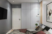 Дверь в комнату, межкомнатная дверь в спальню Оскар, Цвет белый ясень, 600х2000 мм ( комплект: полотно + коробочный брус + наличники )