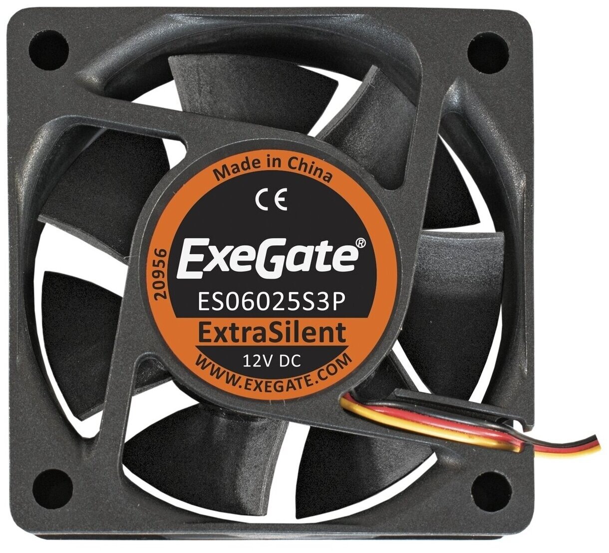 Вентилятор Exegate 60x60x25mm  ExtraSilent ES06025S3P