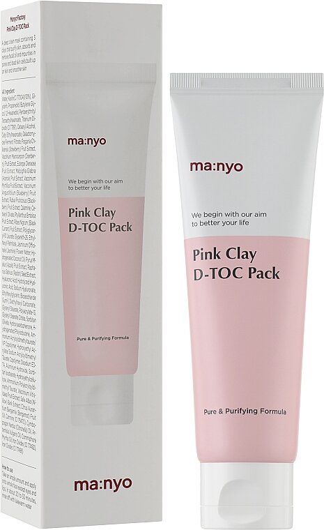 Manyo Factory Маска Pink Clay D-TOC Pack для глубокого очищения пор, 100 г, 75 мл