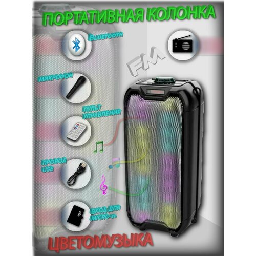 Колонка с микрофоном большая портативная караоке напольная ZQS4235 300000₽