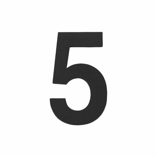 Цифра самоклеящаяся Fuaro (Фуаро) 5 SS304 BL черный (50х30)