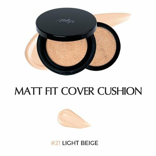 Eyenlip Матирующий кушон для жирной и проблемной кожи 12 г Matt Fit Cover Cushion SPF50+, оттенок 21 Light Beige