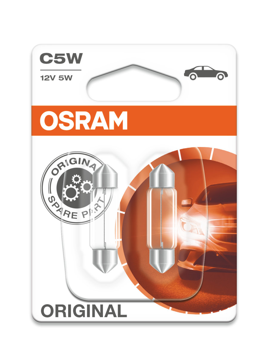 Osram Автолампа C5W (5W 12V) Original Line (Blister) 2шт