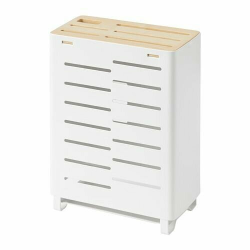 IKEA Подставка для ножей AVSTEG бамбук/белый металл 23 см (из Эстонии)