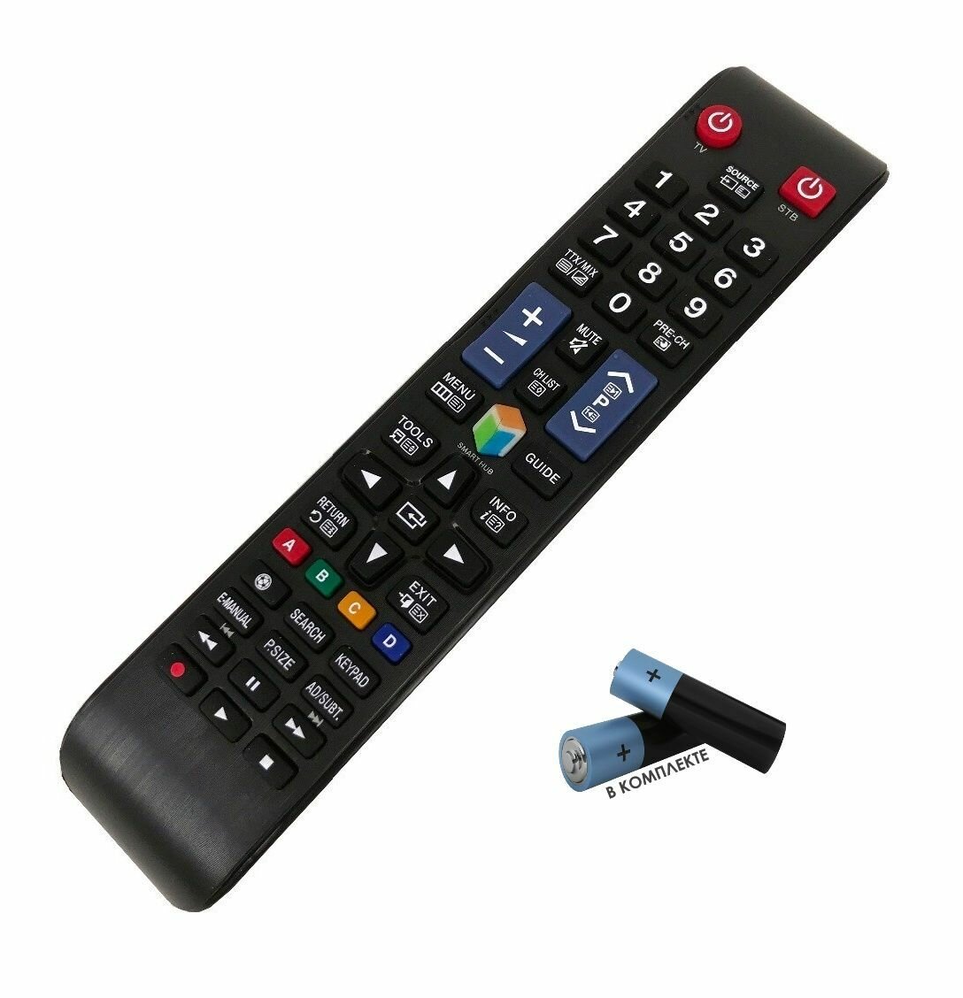 Пульт Huayu для телевизора Samsung UE22H5610AKXRU / Батарейки в комплекте