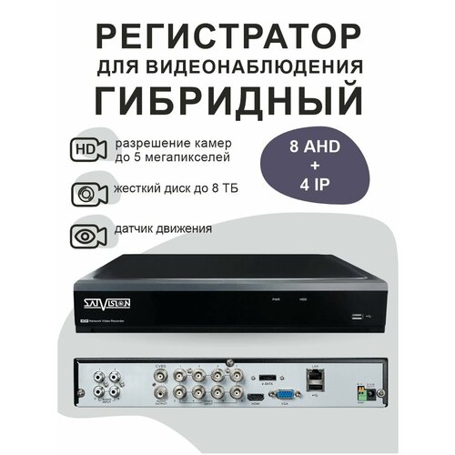 Гибридный 8-ми канальный видеорегистратор 1856100₽
