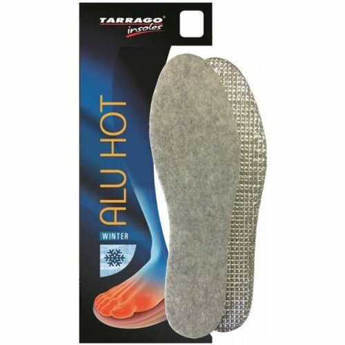 Стельки зимние TARRAGO ALU HOT IW1273 войлок/фольга для обуви, размер 39-40