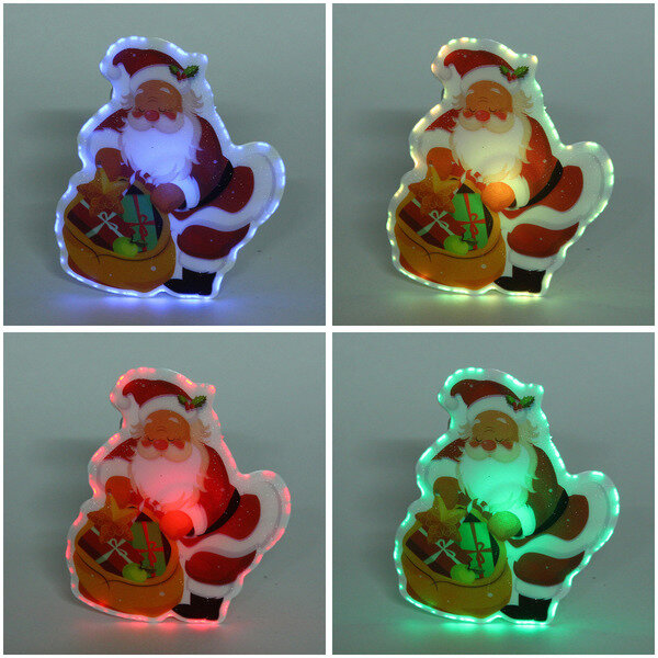 Сувенир с подсветкой «Дед Мороз с подарком» 10*8 см