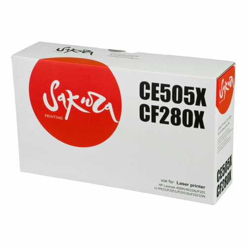 Комплект 3 штук, Картридж лазерный универсальный Sakura CE505X/CF280X чер. для HP картридж pl ce505x cf280x 719h 720h c exv40 05x 80x profiline