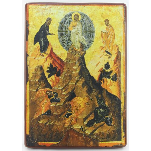 Икона Преображение Господне, деревянная иконная доска, левкас, ручная работа (Art.1243С)