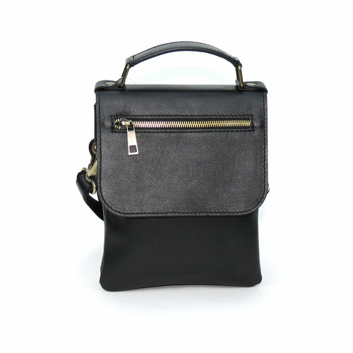 Сумка мессенджер Kalinovskaya, фактура гладкая, черный