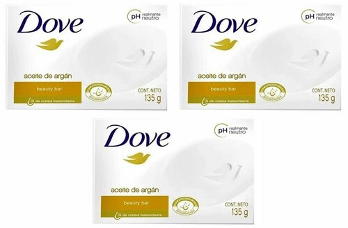 Dove Крем-мыло туалетное Aceite de Argan с аргановым маслом, 135 г, 3 шт