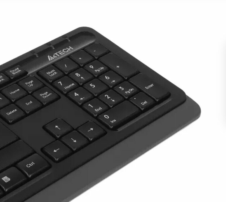 Клавиатура и мышь Wireless A4Tech FG1010 GREY черно-серые, USB — фото 11