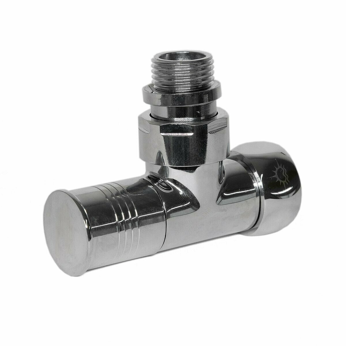 фото Кран для полотенцесушителя, угловой/запорный вентиль 3/4"Fx1/2"M, Luxon