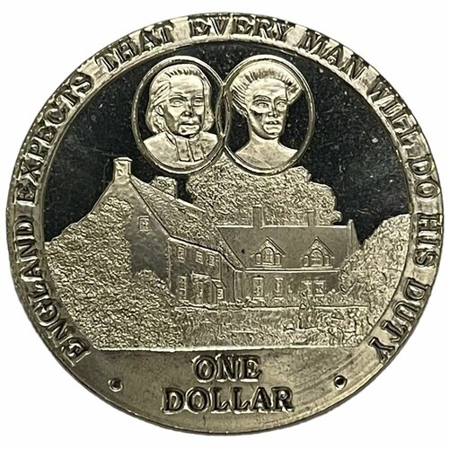 Острова Кука 1 доллар 2007 г. (Англия ждёт, что каждый выполнит свой долг - Дом Нельсона) (CN) клуб нумизмат монета доллар островов кука 2007 года серебро елизавета ii