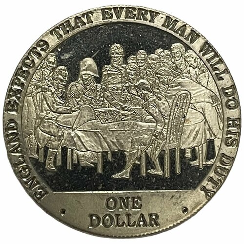 Острова Кука 1 доллар 2007 г. (Англия ждёт, что каждый выполнит свой долг - Военный совет) (CN) клуб нумизмат монета доллар островов кука 2007 года серебро елизавета ii