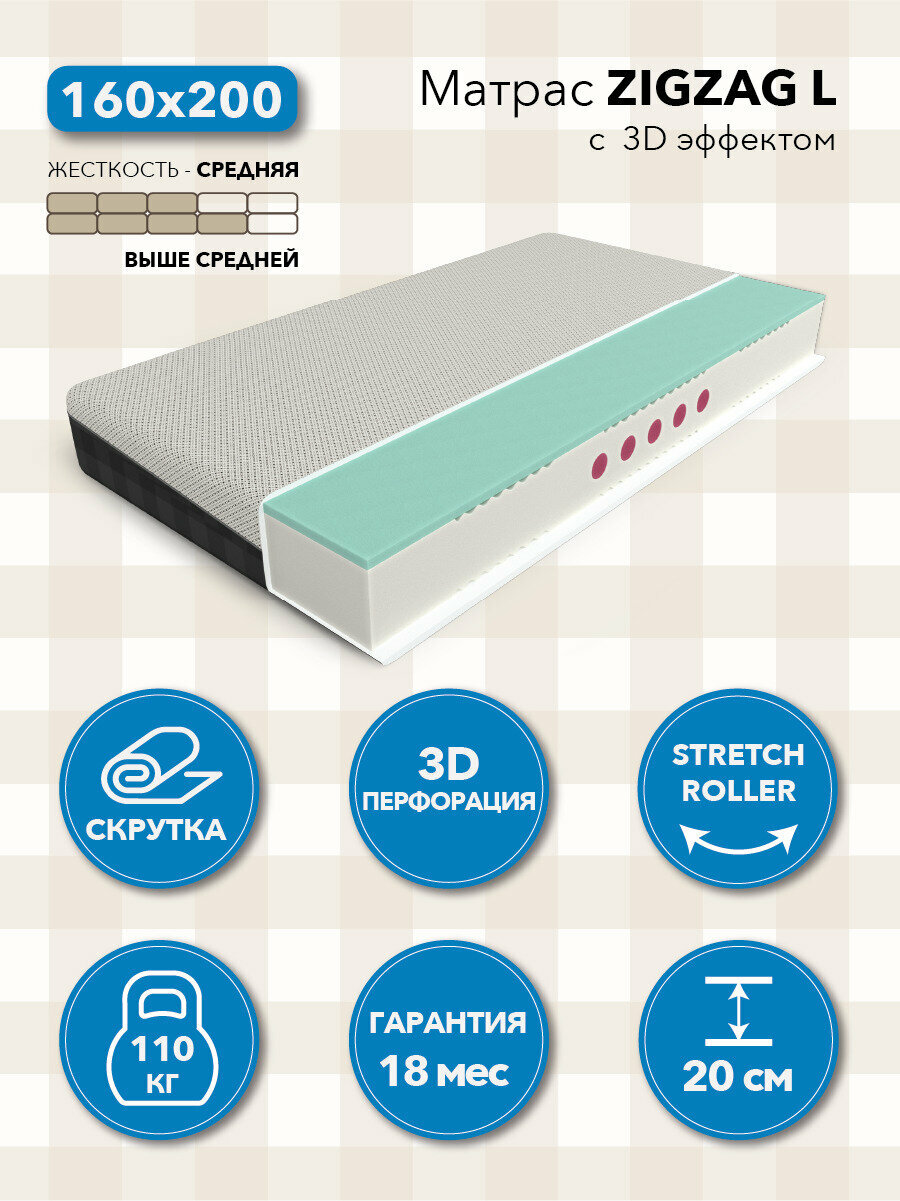 Матрас Zigzag L 160x200