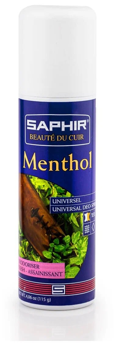 Дезодорант для обуви от запаха Saphir Menthol, 200 мл