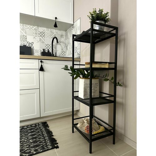 Стеллаж металлический черный