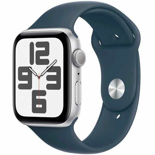 Умные часы Apple Watch SE Gen 2 2023 GPS 44mm Silver Aluminium Case with Storm Blue Sport Band MREE3 3829000₽