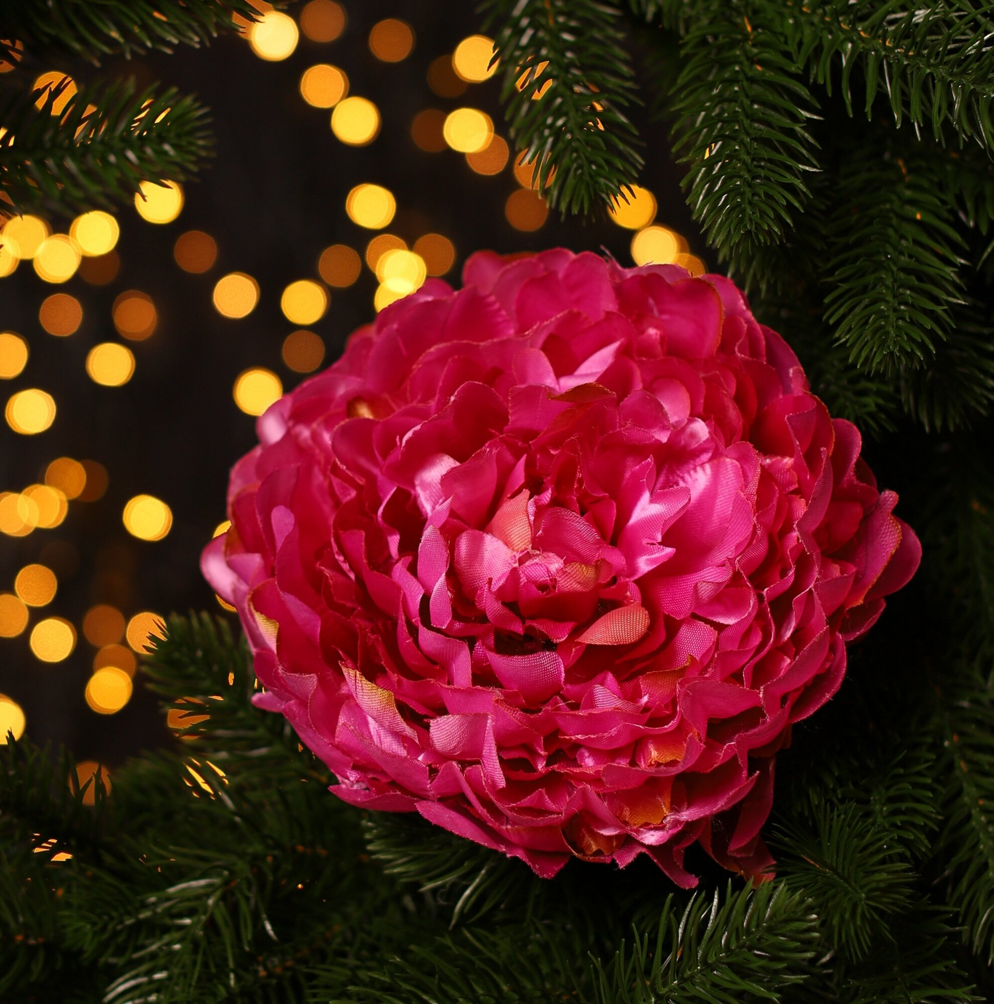 Рождественская декорация Цветок Пиона фиолетовый