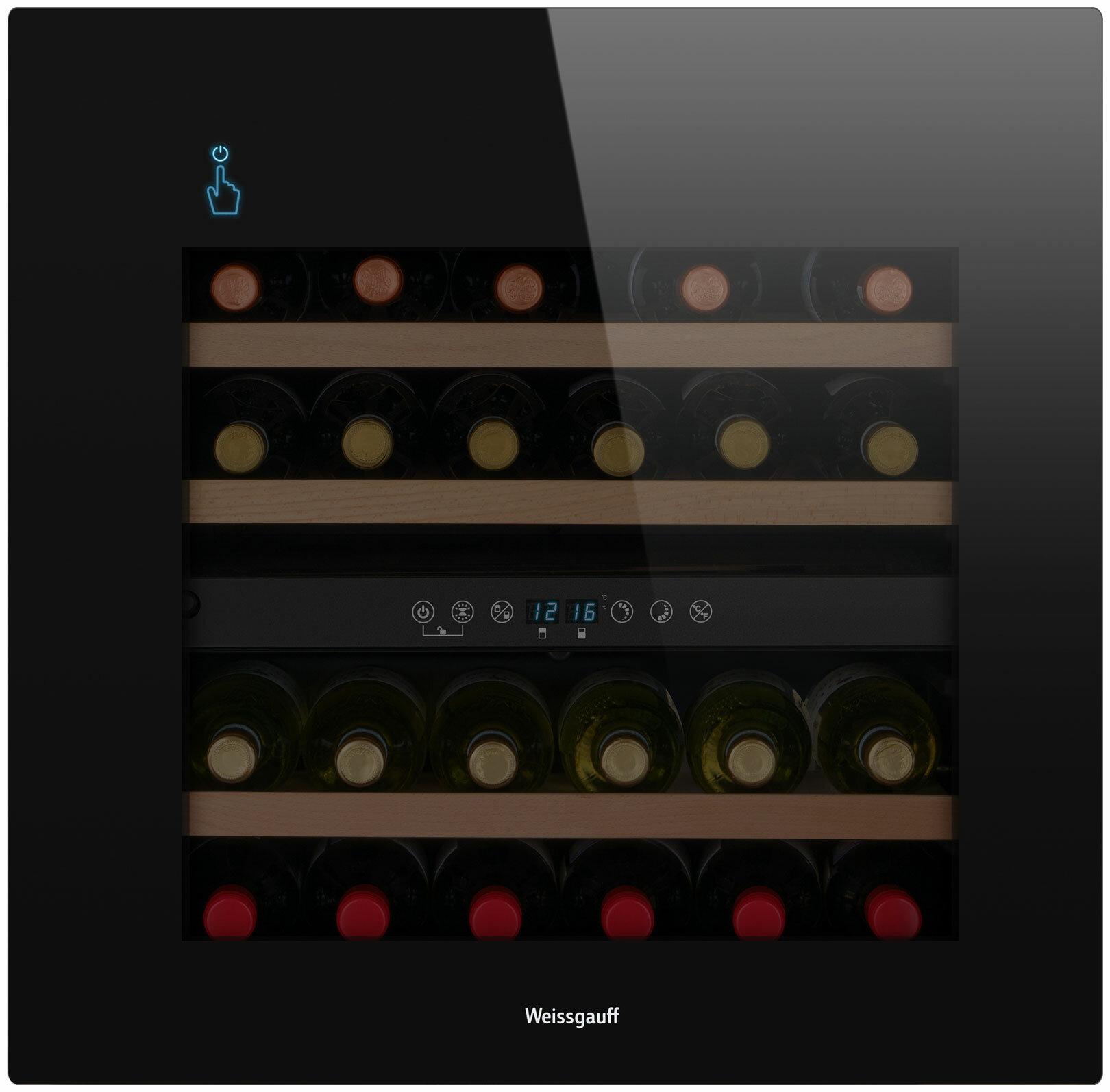 фото Встраиваемый винный шкаф Weissgauff WWCI-36 DB DualZone