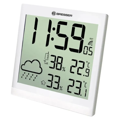 Bresser ClimaTemp JC LCD Метеостанция настенные часы белая 1149000₽
