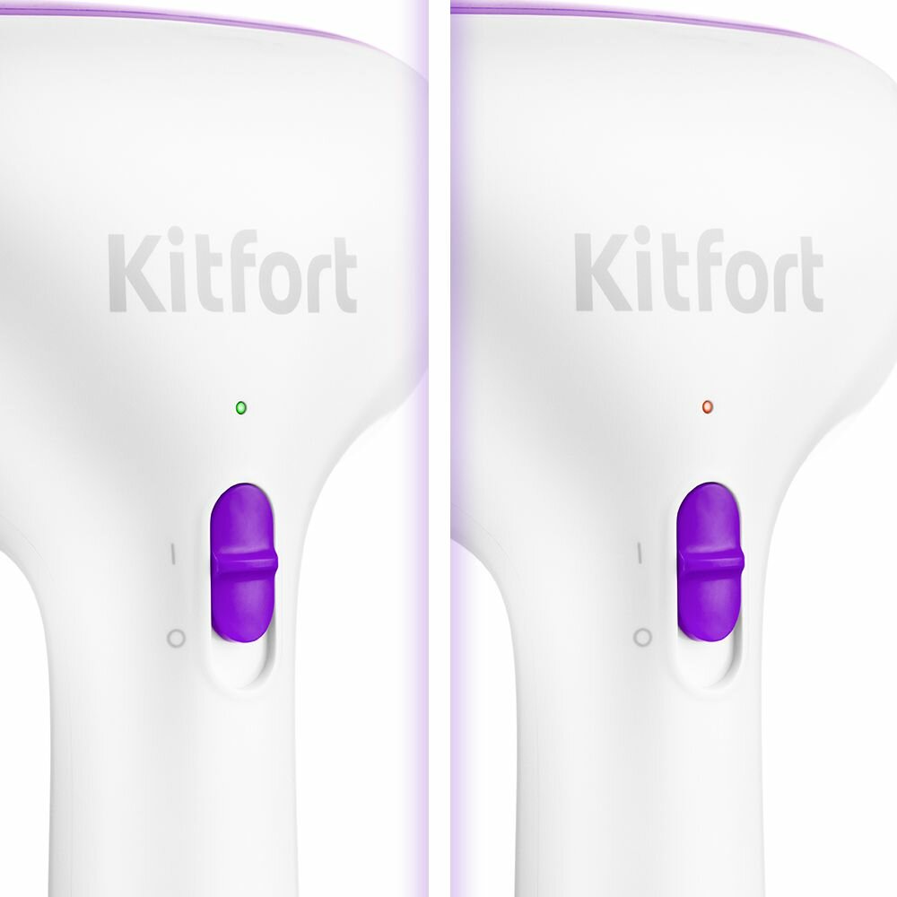 Отпариватель ручной KitFort , фиолетовый / белый - фото №3