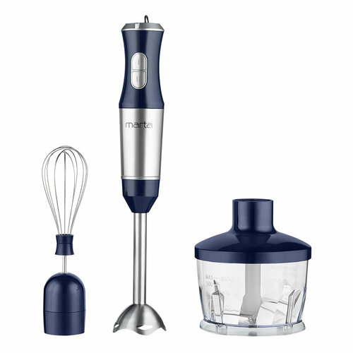 Кухонный комбайн с ручным блендером MARTA MT-1565 синий сапфир 116200₽