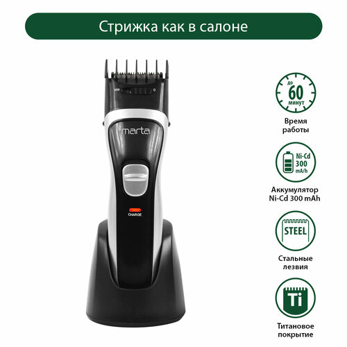 Машинка для стрижки MARTA MT-2218 черный жемчуг 89700₽