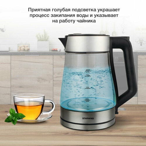 Чайник электрический StarWind SKG5032 2200Вт черный 192000₽