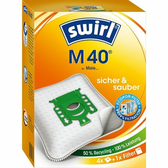 Мешки для пылесоса Swirl M 40/4 MP PLUS, 4шт.