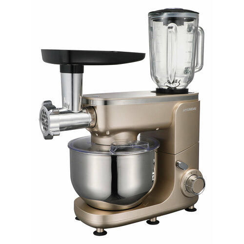 Кухонная машина Hyundai HYM-S7451 планетарное вращение 1400Вт золотистый 1375900₽