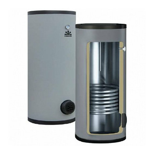 Бойлер косвенного нагрева 200 л Gekon с 1-м ТО HWB 200 1HE 30 кВт напольный INOX 7683300₽