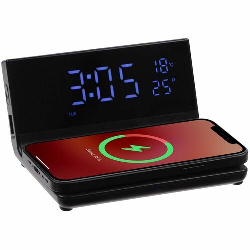 Зарядная станция с часами Electron черная 539100₽