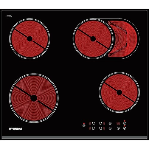Варочная панель Hyundai HHE 6680 BG Hi-Light независимая черный 2098600₽