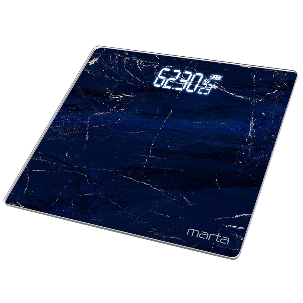 Весы напольные электронные со встроенным термометром MARTA MT-SC3602 ночной мрамор - фотография № 6