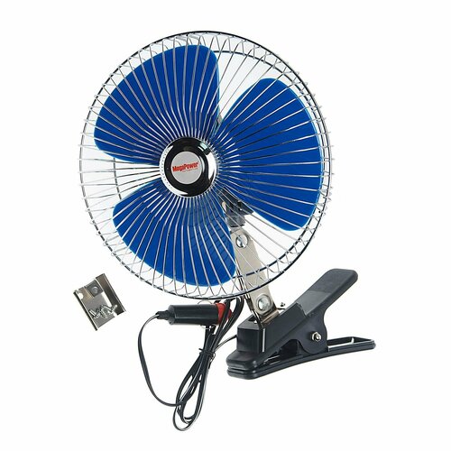 Вентилятор 21см с решеткой металл на прищепке 24V MEGAPOWER 140100₽