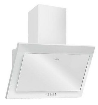 Вытяжка наклонная Elikor Коралл 60П-430-К3Д (белый/белое стекло)