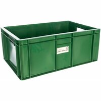 Мясной ящик п/э 600х400х250 сплошной зеленый, вес 2,2 кг Тара. ру 01095 - необходимое оборудование для  ...