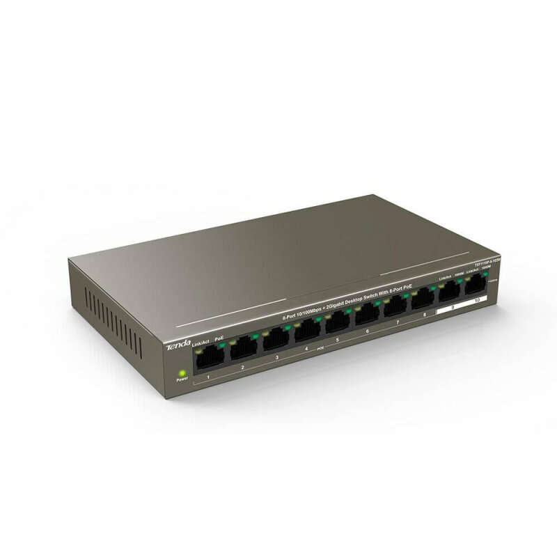 Коммутатор 8PORT 100M 8POE TEF1110P-8-102W TENDA - фото №3