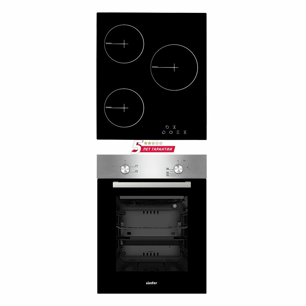 Комплект встраиваемой бытовой техники Simfer S44M000, варочная панель и духовой шкаф