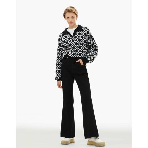 фото Джинсы клеш gloria jeans, размер 40/164, черный