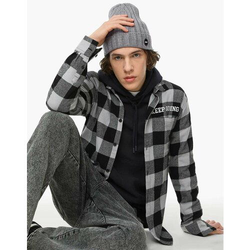 фото Шапка бини gloria jeans, размер 6-8л, серый