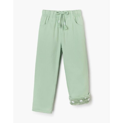 Брюки  Gloria Jeans для девочек демисезонные, размер 12-18мес/86, зеленый