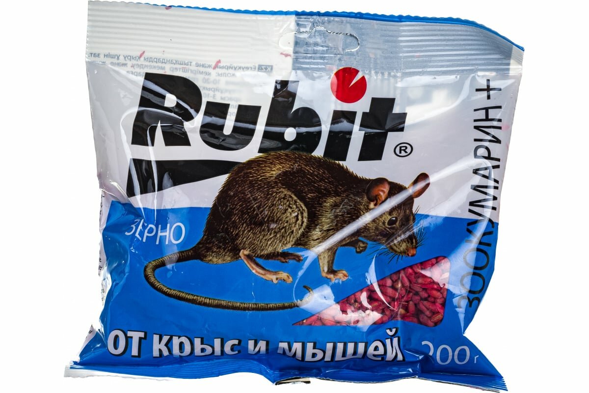 Средство от крыс и мышей Rubit Зоокумарин+ 200г - фото №8
