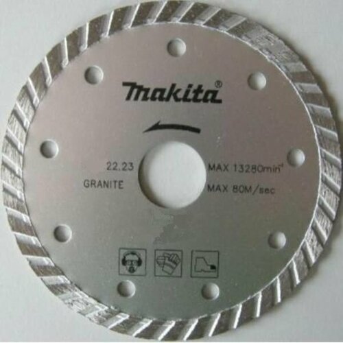 Алмазный диск Makita 180x22,23 мм (D-41713) алмазный диск сплошной рифленый по граниту мрамору 230x22 23 makita d 41729