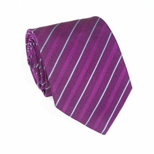 фото Галстук rene lezard, натуральный шелк, в полоску, для мужчин, мультиколор, фиолетовый